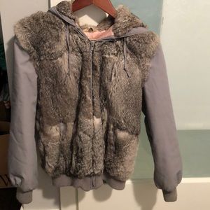 Faux fur coat